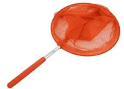 Produktbild von Kinder-Fischernetz, Teleskop-Fischernetz, Kescher mit Fischerstange, Teleskopstange aus Edelstahl, Fischernetz mit langem Griff für den Teich