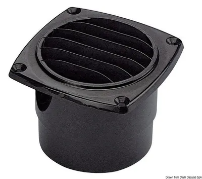 Immagine prodotto di Griglia di ventilazione in ABS con anello, bianco 90° 92 x 92 mm , 1 pezzo