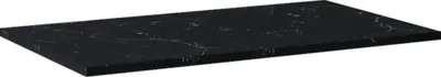 Produktbild von Jungborn Waschtischplatte 806 x 460 mm Kompaktmarmor Marquina schwarz ohne Ausschnit