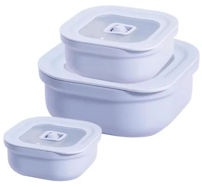 Zdjęcie produktu dla Zestaw 3 pojemników na żywność wolnych od BPA z pokrywką