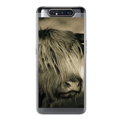 Produktbild von MuchoWow® Handyhülle Schutzhülle Hülle für Samsung Galaxy A80 Schottischer Highlander - Tiere - Haare Silikon Softcase Handy Hülle - Schutzdeckel