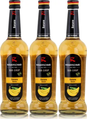 Produktbild von Riemerschmid Bar-Sirup Banane 0,7L - Cocktails Milchshakes (3er Pack)