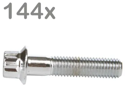 Immagine prodotto di 144 bulloni per cerchi M7x32 in acciaio cromato per cerchi BBS, Rial, Schmidt, O.Z. e Dynatech Carline