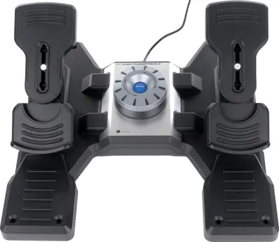 Obrázek produktu pro Logitech G Flight Rudder Pedals, Flight Sim, PC, Analogový/digitální, Kabel, USB 2.0, Černá, Stříbrná