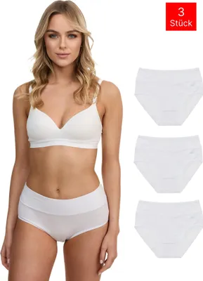 Produktbild von Tazzio Damen Slip 3er-Pack F920 (Weiß, M)