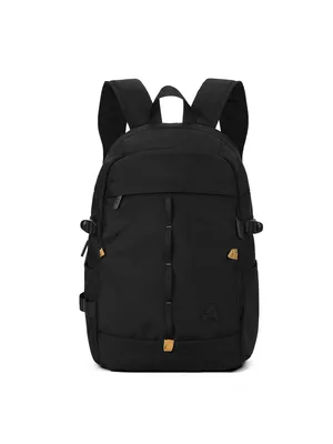 Image de Sac à dos Aoking, unie, noir, en polyester, avec des compartiments zippés et des poignées rembourrées