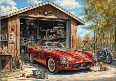Immagine prodotto di Puzzle 300XL Jaguar nel garage