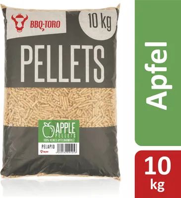 Image de BBQ-Toro Apple Pellets de 100% bois de pommier, 10 kg, pellets de fumage, pellets de bois, pour gril et autres