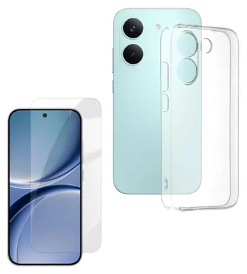 Immagine prodotto di Custodia per cellulare + vetro protettivo 9H per Xiaomi Poco X8 Pro - Set in TPU trasparente