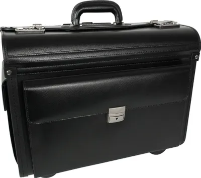 Produktbild von Soennecken Pilotenkoffer Leipzig 5174 Leder mit rollen schwarz