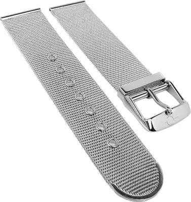 Produktbild von Minott | Uhrenarmband Milanaise Edelstahl silberfarben glänzend 30536, Stegbreite:14mm