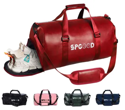 Sporttasche 30 L wasserdicht mit Schuhfach rot 49x23x26 cm