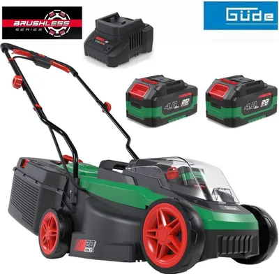 Produktbild von GÜDE City Akku Rasenmäher 320/20-4 mit 2 x Akku 4.0 Ah / Ladegerät, 20V 32cm
