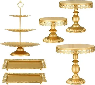 Produktbild von Runde Metall-Cupcake-Ständer 3 Etagen für Desserts