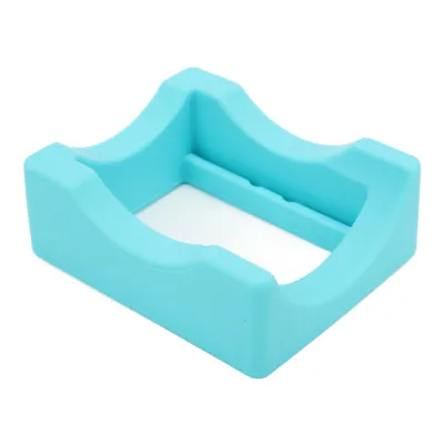 Imagen del producto de Soporte de silicona antideslizante para vasos, con ranura integrada para botellas, manualidades y decoraciones, color azul