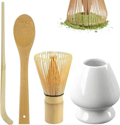 Produktbild von Teegeschenk-Set mit Keramik-Löffeln und Teegestein - cremweißer Alltagskeramik für ein perfektes Teeerlebnis