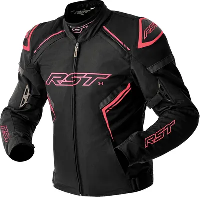 Image de Veste textile imperméable pour femmes RST S1 D3O, noire/rose, taille M
