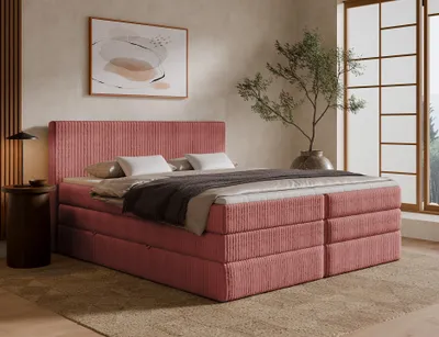 Produktbild von Emlar Boxspringbett Tilia duo 140x200 - Bett mit Matratze und Topper - Boxspringbett mit Bettkasten und Matratze - Boxspringbett Rosa (Tilia 62)
