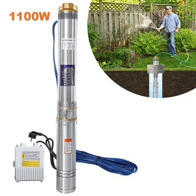 Produktbild von Yakimz Tiefbrunnenpumpe Tauchpumpe Brunnenpumpe 1.1kW/1.5hp bis 4.000 l/h Fördermenge Edelstahl Brunnenpumpe Sandverträglich Tauchdruckpumpe 8.1 bar max