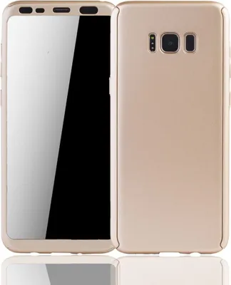 Image de Coque de protection pour Samsung Galaxy S8 Plus, étui complet, protection d'écran 360°, couleur or
