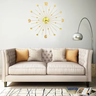 Immagine prodotto di The Living Store Orologio da parete in metallo 70 cm Oro