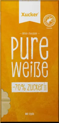 Produktbild von Xucker Weiße Schokolade mit Xylit, 35% Kakao, 80g Tafel
