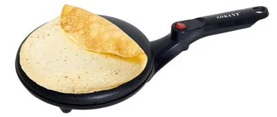 Crêpes Maker, elektrisch, 20 cm, Antihaft, Cool-Touch-Griff, schwarz