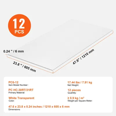 Productafbeelding van Kaspanelen, waterdicht, UV-beschermd, 12 stuks, 0,24 inch