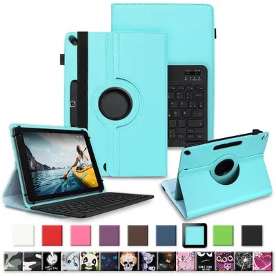 Produktbild von Tablet Schutzhülle Tastatur Medion Lifetab E10420 Tasche Hülle Bluetooth Case Farben:Türkis