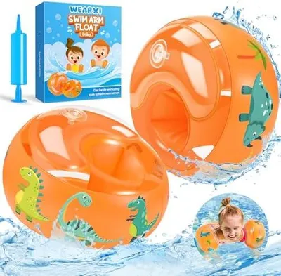 Produktbild von WEARXI Schwimmflügel ab 1 Jahr, Schwimmflügel Kinder 3-6 Jahre, Schwimmflügel 1 Jahr, Schwimmflügel 2 Jahre, Schwimmflügel Baby, Schwimmweste Kinder 3-6, Empfohlenes Gewicht 5-25KG