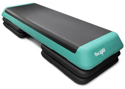 Produktbild von Steppbrett für Fitness – Aerobic-Steppbrett – 10 cm, 15 cm, 20 cm – Rutschfest – 107,9 x 40,6 cm