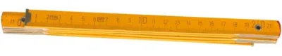 Imagen del producto de Regla de madera, 2 metros, color amarillo