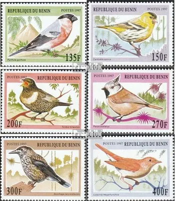 Produktbild von Briefmarken Benin 1997 Mi 957-962 (kompl.Ausg.) postfrisch Singvögel