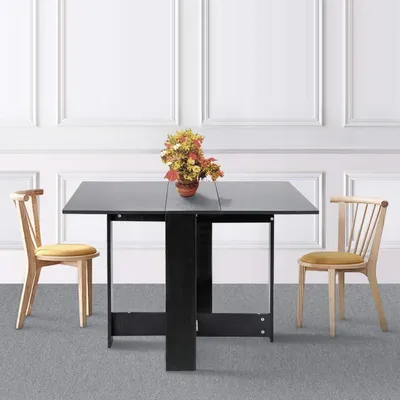 Produktbild von Mobiler Klapptisch Esstisch mit Schublade und Ablagen 103 x 76 x 73,4 cm Weiß