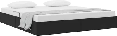 Immagine prodotto di Letto con Contenitore con testiera Nero 180 x 200 cm Velluto