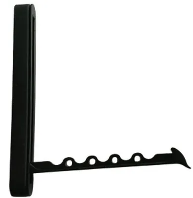 Produktbild von Garderobenhaken klappbar Klapphaken schwarz matt Silikonring schwarz