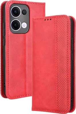 Produktbild von OPPO Reno13 5G Hülle - Coverup Vintage Style Klapphülle - Rot