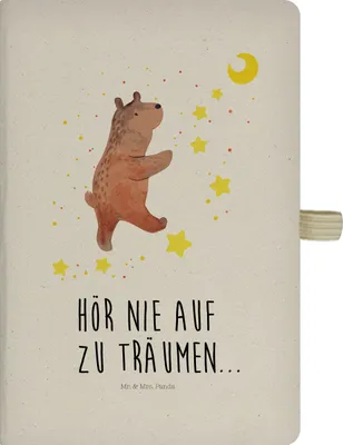 Produktbild von Mr. & Mrs. Panda Journal Bär Träume - Transparent - Geschenk, Teddy, Reisetagebuch, Adressbuch, Tagebuch, Notizheft, Kladde, Träumen, notizbuch, Traumdeutung, Traum