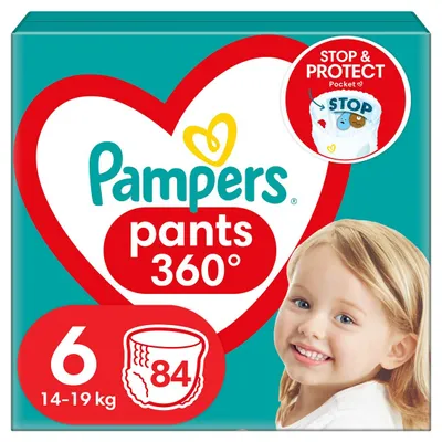 Productafbeelding van Pampers Pants Broekjes, jongens/meisjes, maat 6, 14-19 kg, 84 stuks. Met extra bescherming tegen lekkage