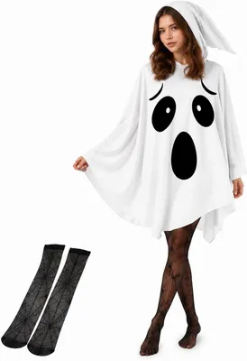 Immagine prodotto di Mantello spettrale con cappuccio, nero, taglia unica, ideale per Halloween