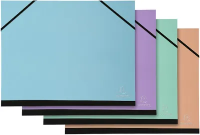 Image de Exacompta 25660E Chemise à dessin DIN B4 28x38 cm différentes couleurs avec élastique