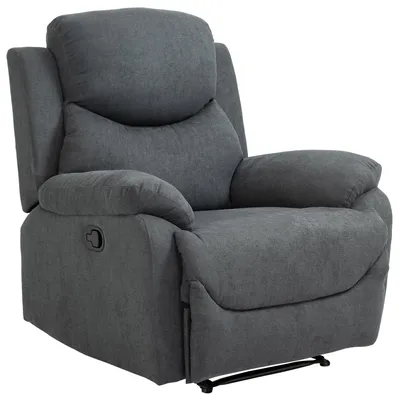 Produktbild von HOMCOM Relaxsessel Einzelsofa Liege 150° neigbar Fernsehsessel Leinen Dunkelgrau