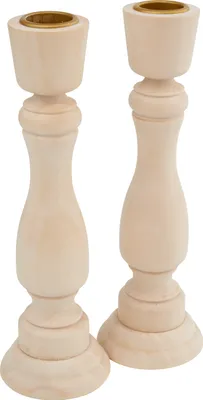 Produktbild von VBS Kerzenständer, Rohholz, 2 Stück