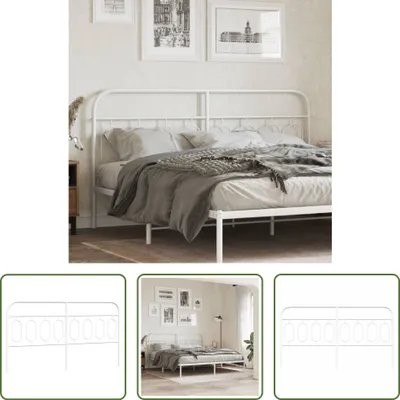 Immagine prodotto di The Living Store Testiera in metallo bianco 160 cm