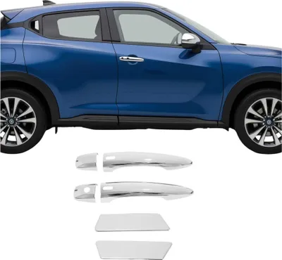 Image de Couverture de poignée de porte pour Nissan Juke 2021-2025 en Acier Inoxy 6 Pcs