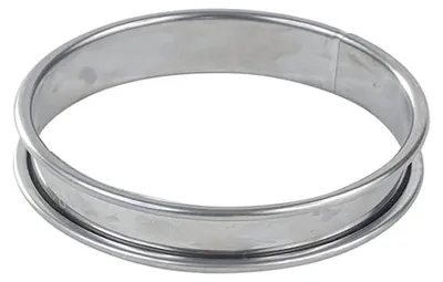 Tortenring, Edelstahl, 16 cm, gerollte Kanten, spülmaschinengeeignet
