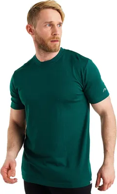 Productafbeelding van Herenshirt met korte mouwen van 100% merinowol, geschikt voor sport en buitenactiviteiten