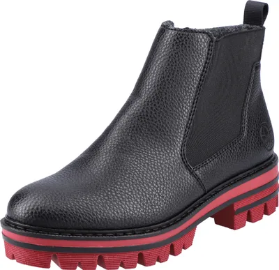 Produktbild von Rieker Damen Chelsea Boots Stiefeletten Blockabsatz 76173, Größe:41 EU, Farbe:Schwarz