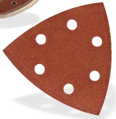 Image de Papier abrasif pour ponceuse delta 93x93x93 mm P180, 10 pcs