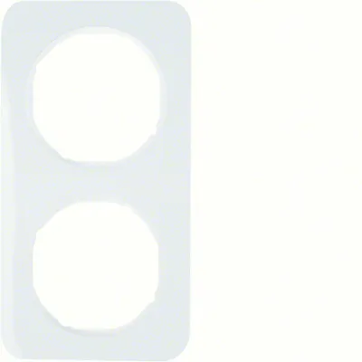 Produktbild von Berker Rahmen R.1 2fach 10122189 polarweiß glänzend